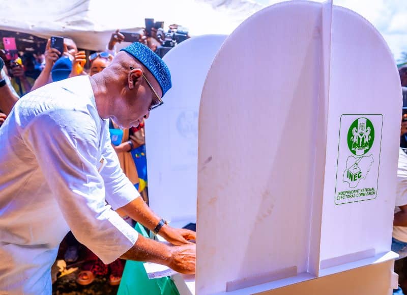 Gov. Oyebanji Wins Overwhelmingly at Chief Bamidele's Voting Station in Ekiti Guber Race