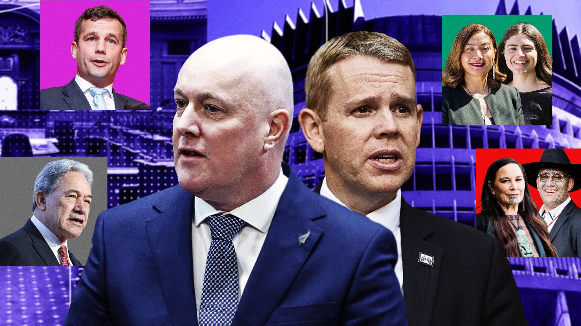 Party leaders react to new 1News poll, play down newcomer's rise