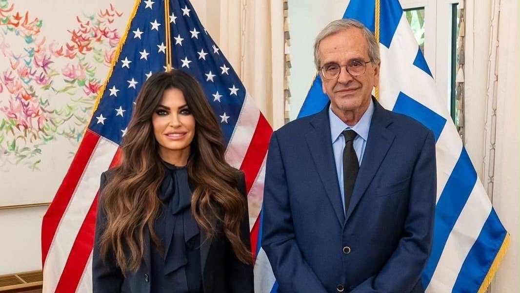 Former Greek Prime Minister Samaras Meets U.S. Ambassador Guilfoyle