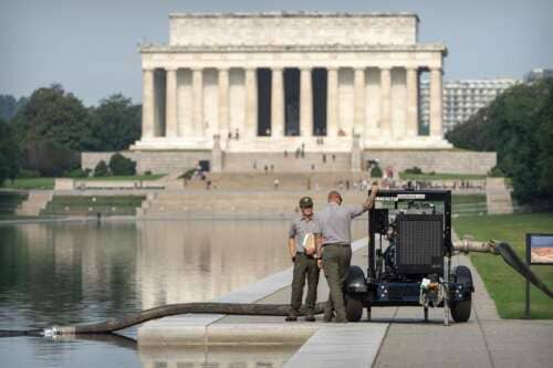 Lincoln Memorial Reflecting Pool Drained Again Amid Ongoing Renovation Effort