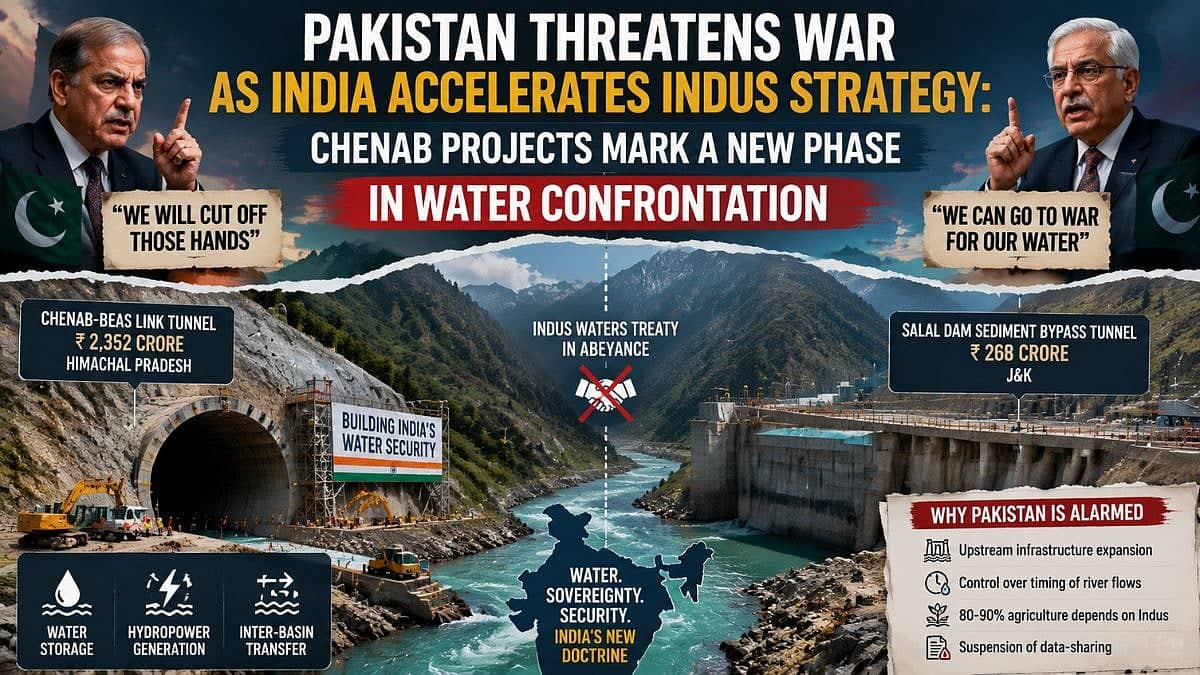 Pakistan Threatens War As India Accelerates Indus Strategy: Chenab Projects Mark A New Phase In Water Confrontation