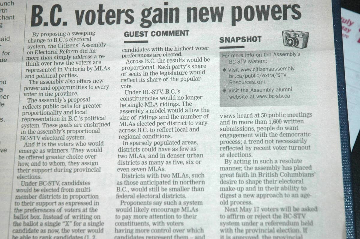 Debate Continues Over Adoption of Proportional Voting System