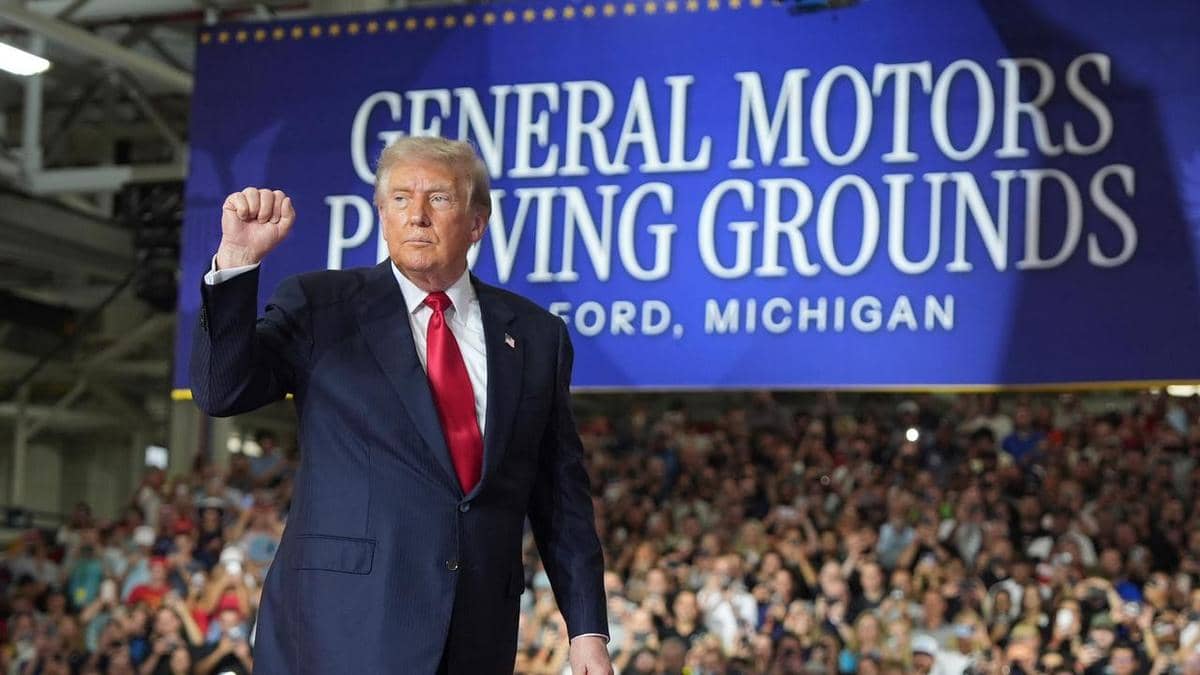 President Trump Launches Midterm Campaign Speech at General Motors Facility