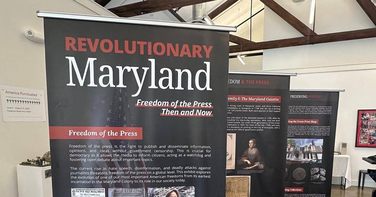 Maryland Humanities reveals summer stops for 'Revolutionary Maryland: Freedom of the Press' exhibit