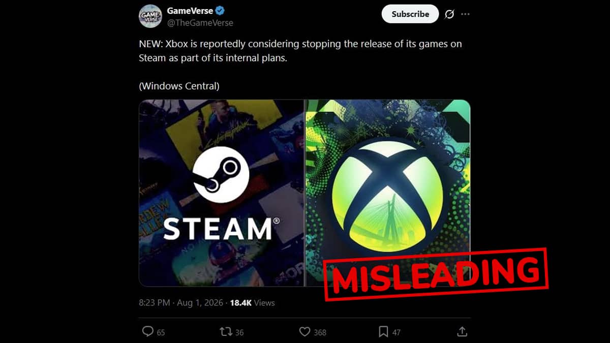 Fact Check Finds Claim That Xbox Will Cease Steam Releases Misleading