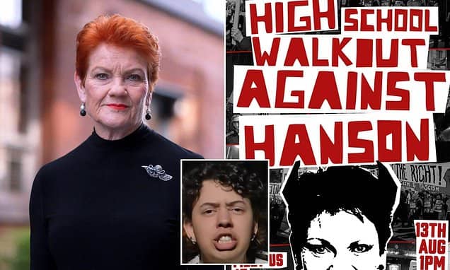 Students Face Verbal Clashes Ahead of Pauline Hanson Protest Walkout