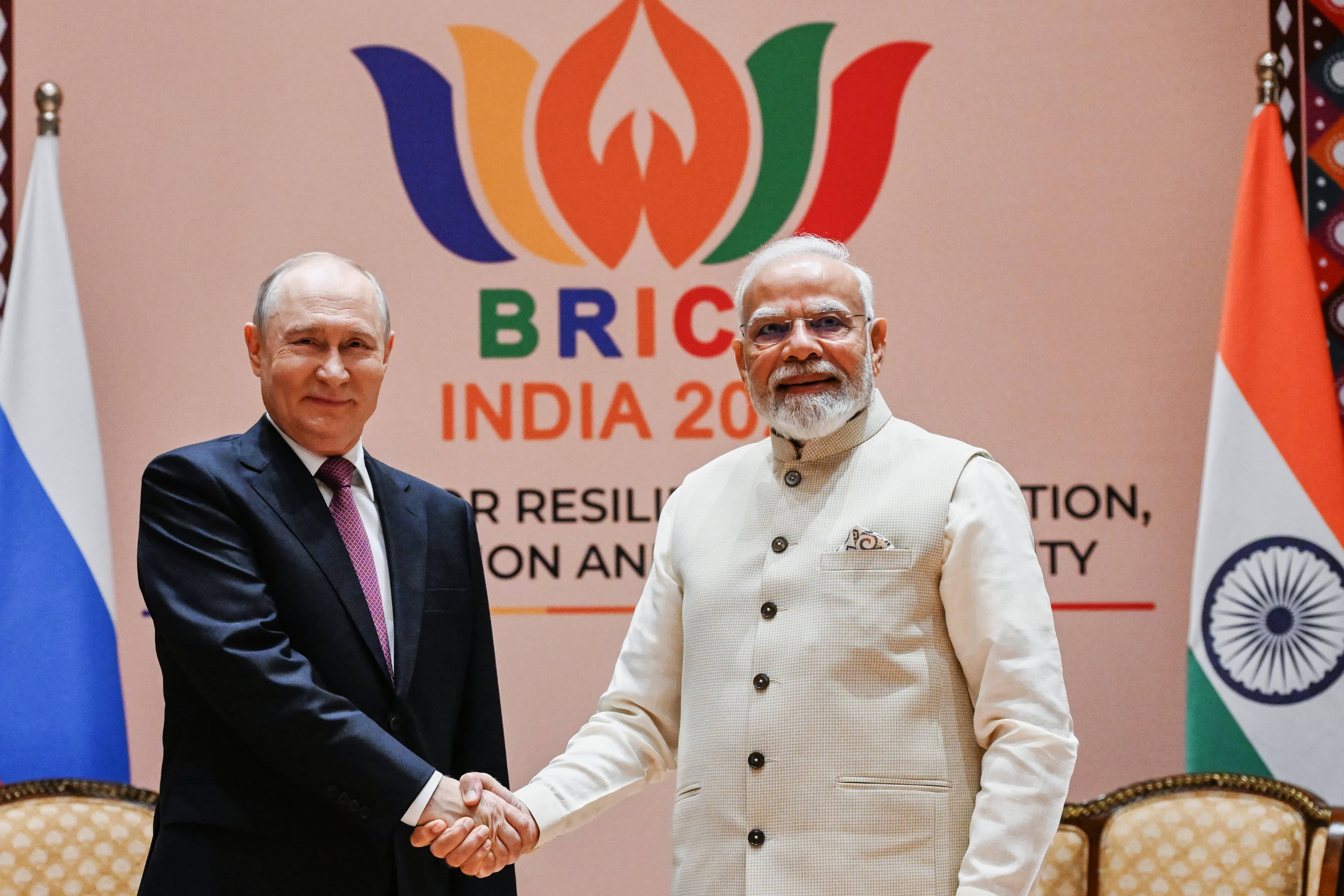Modi Holds Talks with Putin and Iran’s President Ahead of 11-Nation BRICS Summit