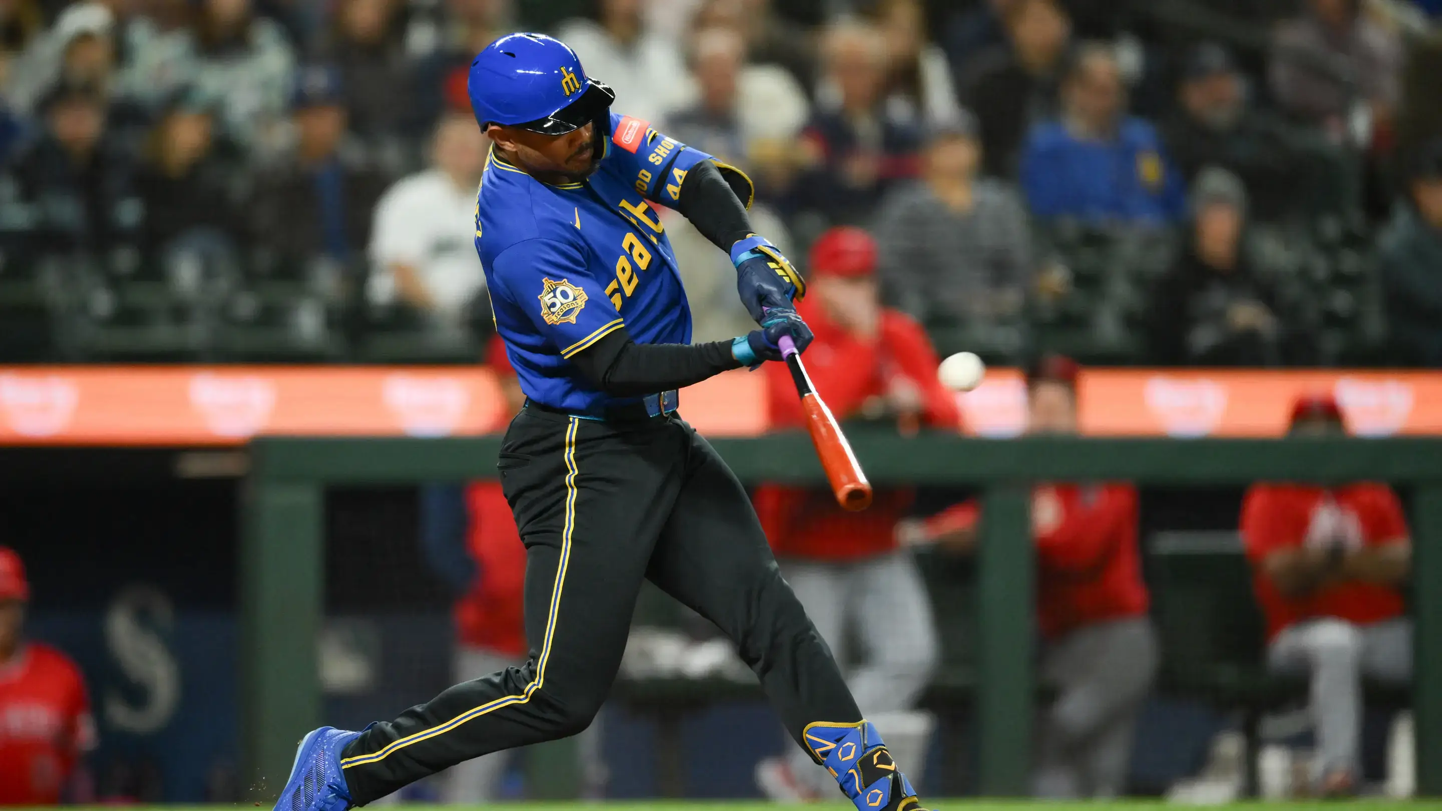 Julio Rodriguez Hits 2-Run Homer in Mariners' Loss to Angels