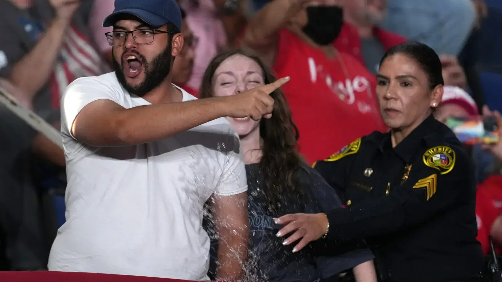 Trump Interrupted by Protesters at Paxton Rally in San Antonio