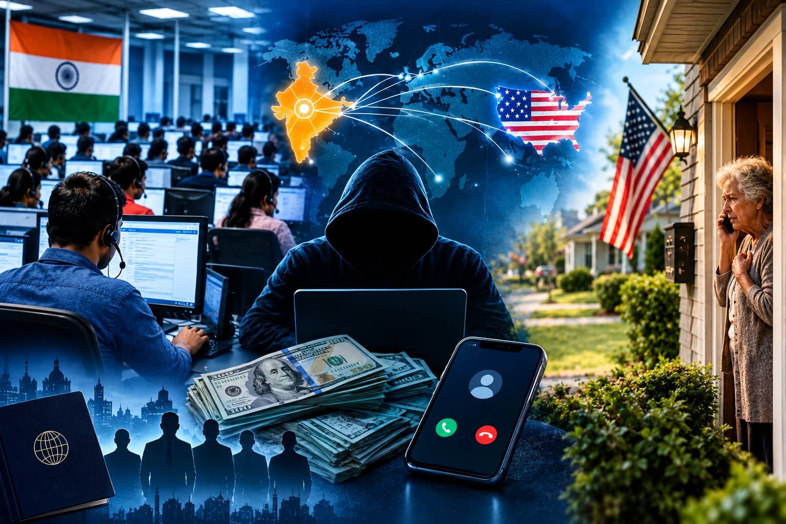 How Indian Call Centers Fuel Fraud Ring Reaching US Homes