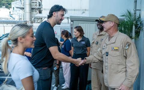 Pirates' Skenes Visits Troops in Japan for USO Tour